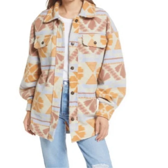 Free People Ruby Jacquard Patterned Shacket Jacket - Picture 9 of 9